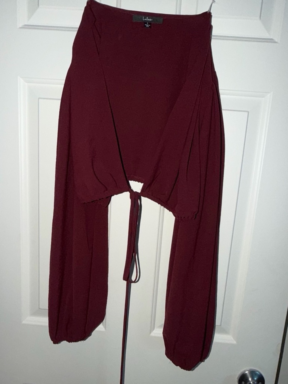 Lulu's Wine Tie-Front Women's Shrug